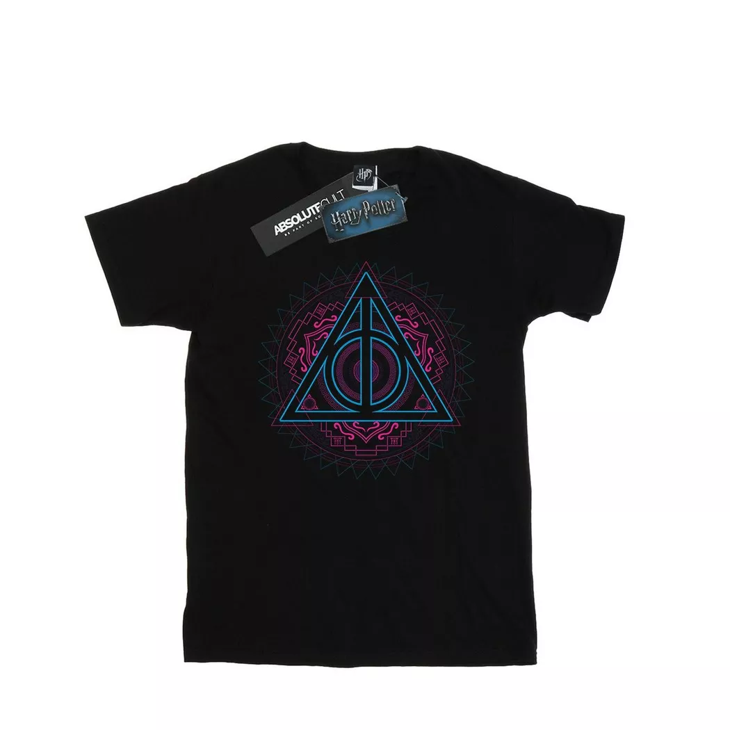 Harry Potter - Deathly Hallows TShirt, für Damen, Schwarz, Größe S