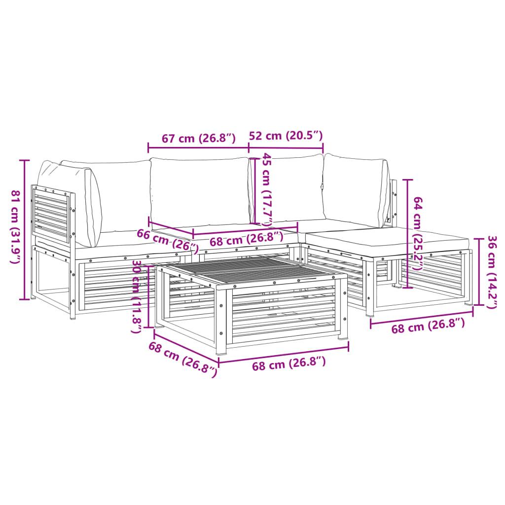 VidaXL Salon de jardin bois  