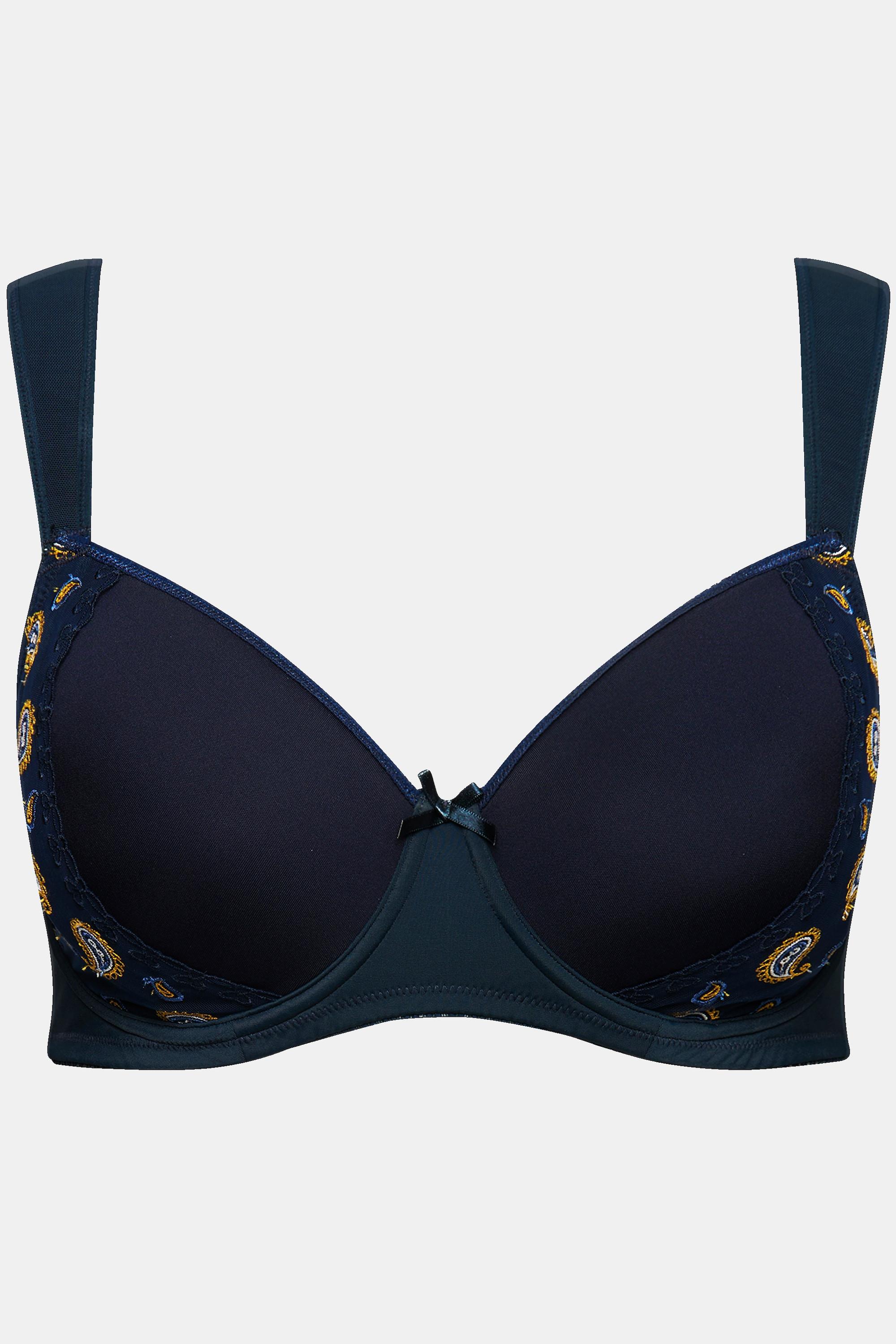 Ulla Popken  Reggiseno con ferretto, Paisley, coppe in Spacer e coppa B-E 