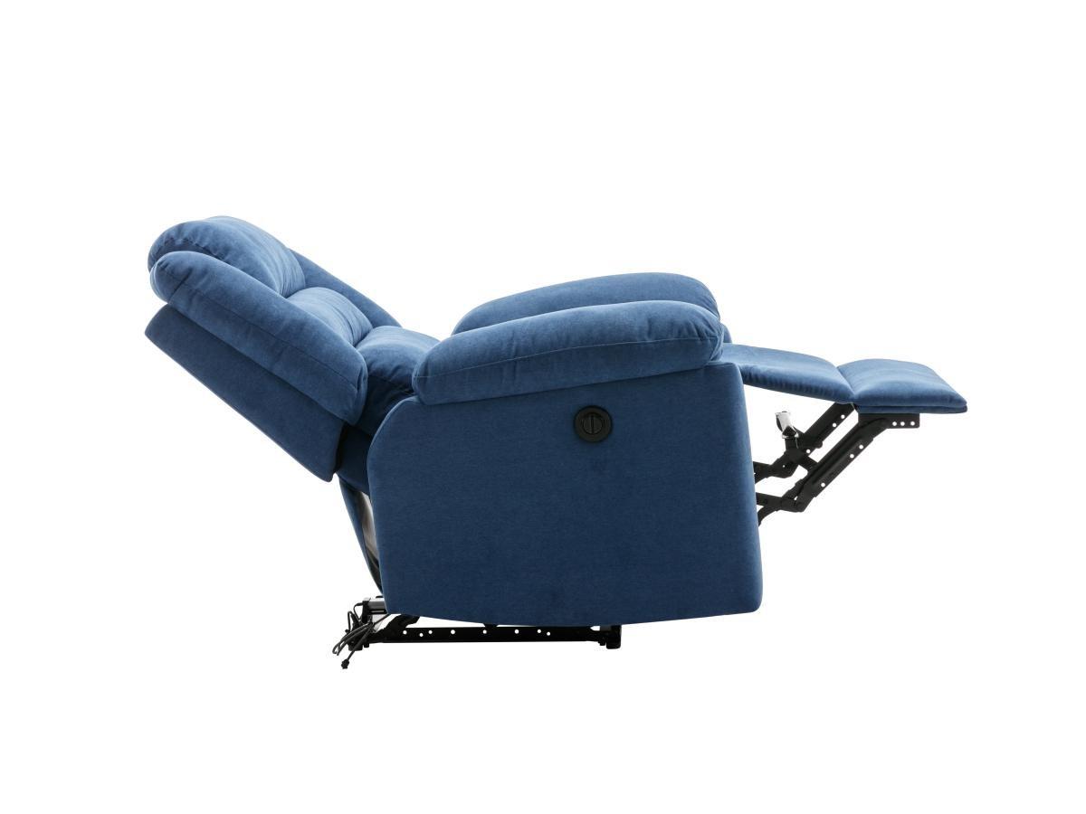 Vente-unique Relaxsessel elektrisch - Stoff - Blau - BUROLO  