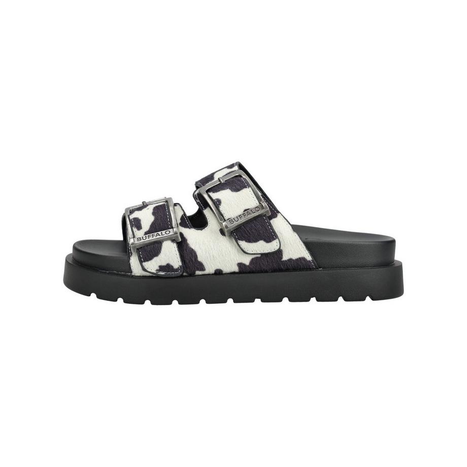 Buffalo Kuhdruck Doppelriemen Slipper  
