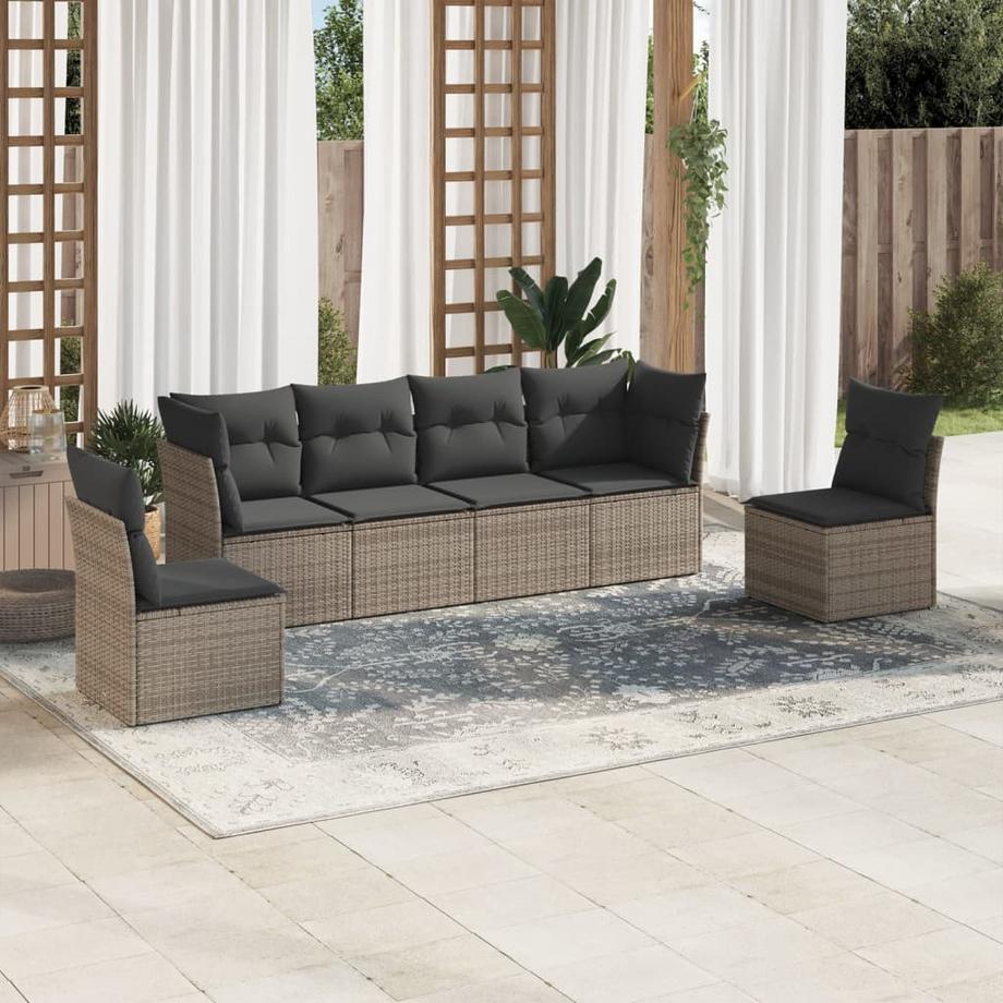VidaXL set divano da giardino Polirattan  