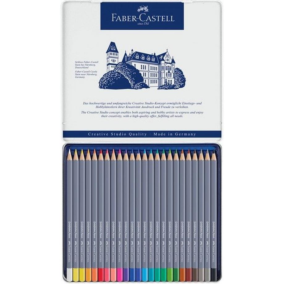 FABER-CASTELL Goldfaber Aquarellstift 114624 24er Metalletui