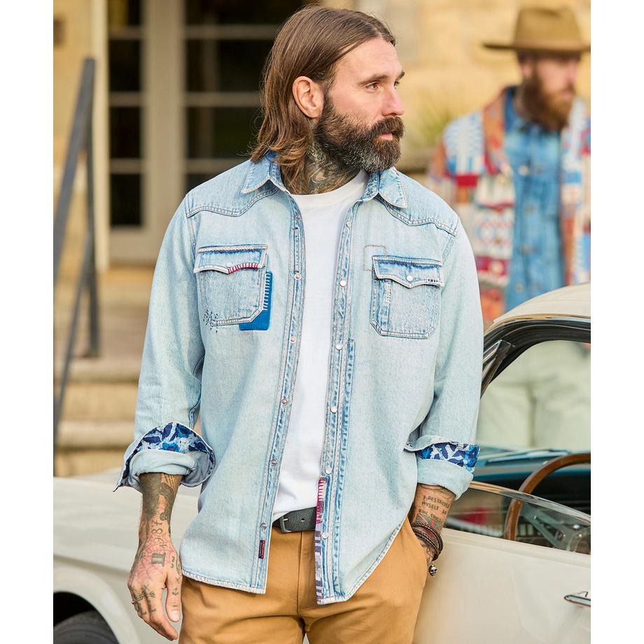 Joe Browns Camicia in denim personalizzata stile western  