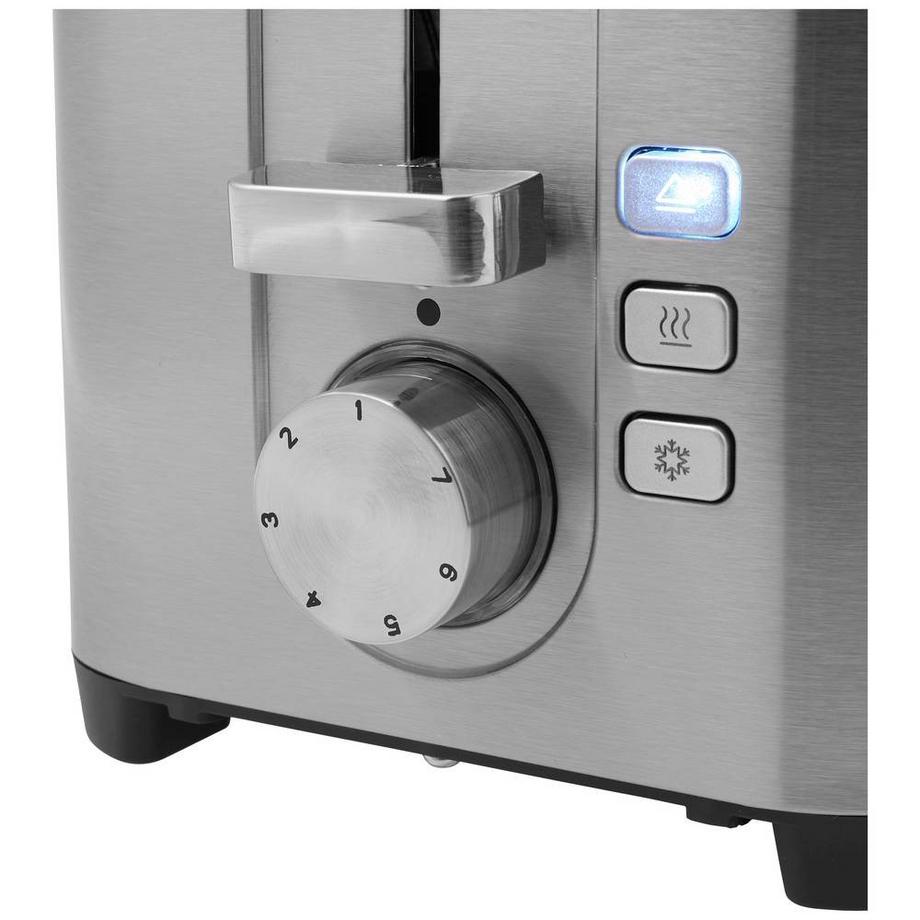 Princess 142402 Steel Toaster 2 Langer Schlitz - 7 einstellbare Stufen - 1400 W  