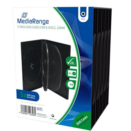 MediaRange  MediaRange BOX35-6 étui disque optique Boîtier DVD 6 disques Noir 