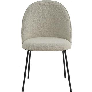 mutoni Sedia da pranzo Clusto tessuto metallo grigio-beige (set di 2)  