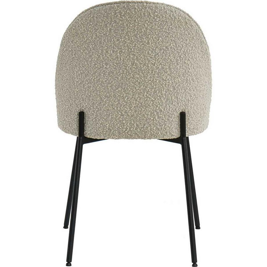 mutoni Esszimmerstuhl Clusto Stoff Metallbeige (2er-Set)  