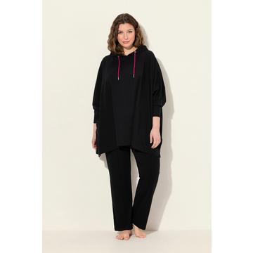 Poncho loungewear dal taglio oversize con cappuccio e maniche lunghe nero 1+ 833728100-1+