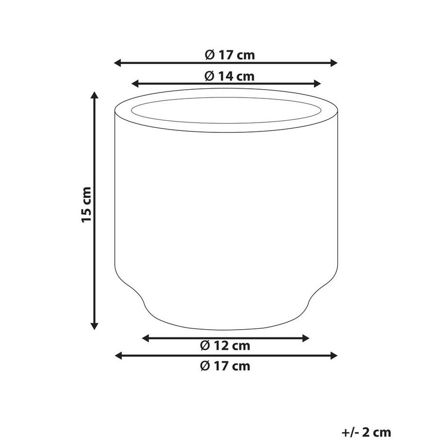 Beliani Vase à fleurs en Grès Rétro MYOS  