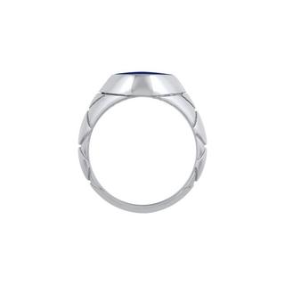 Kuzzoi  Ring Basic  Siegelring Oval Emaille 925Er Silber 