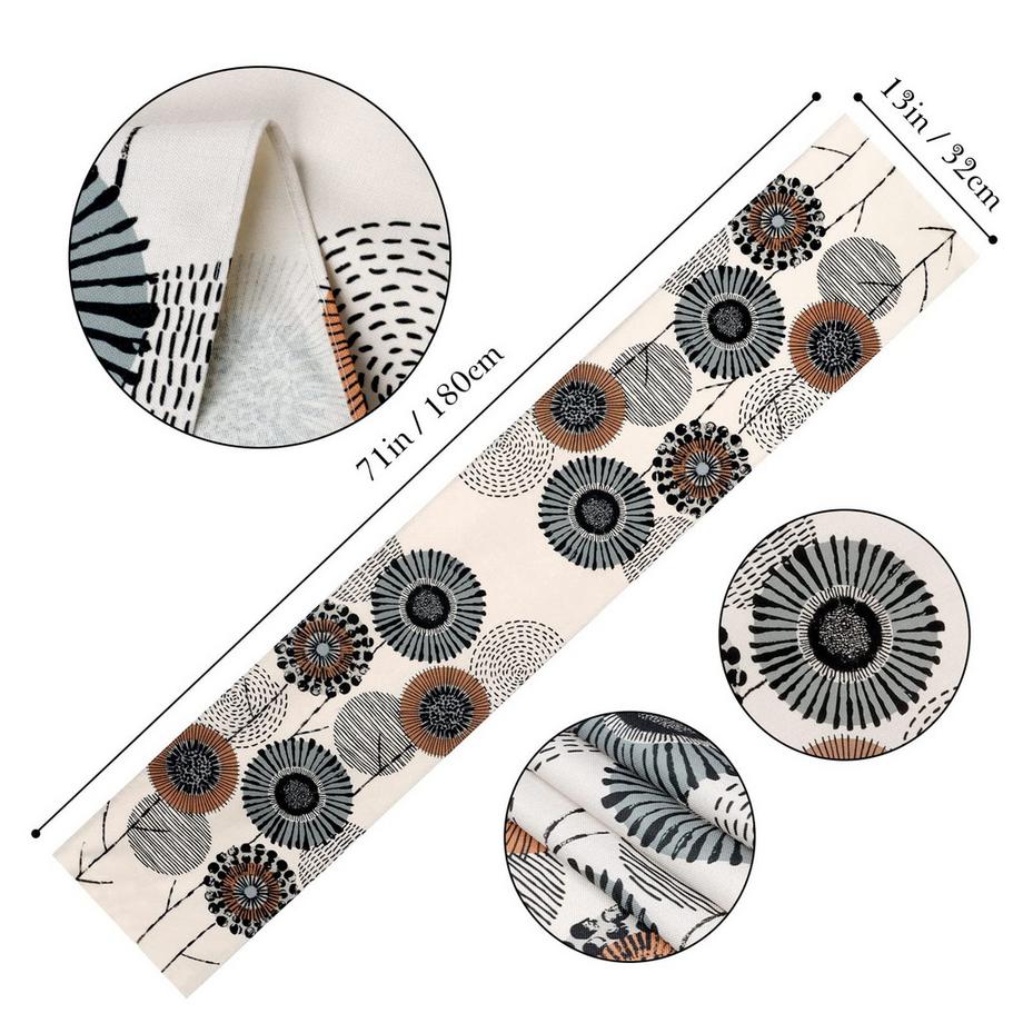 Alopini Abwaschbarer Vintage-Tischläufer für Esszimmer und Küche  