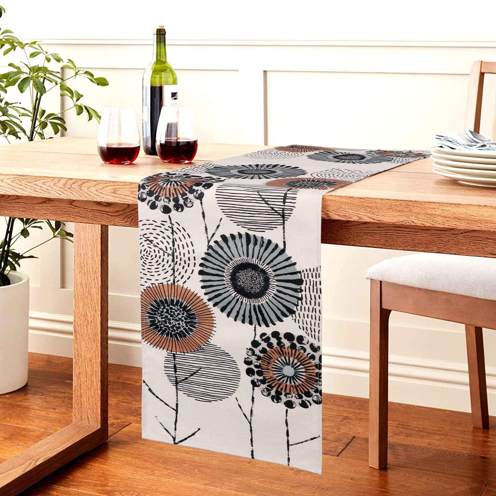 Alopini Abwaschbarer Vintage-Tischläufer für Esszimmer und Küche  