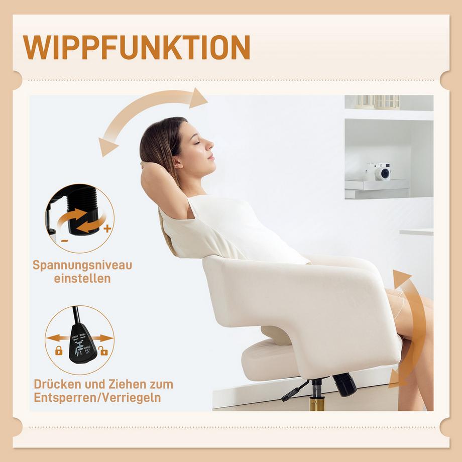 HOMCOM Chaise de bureau  