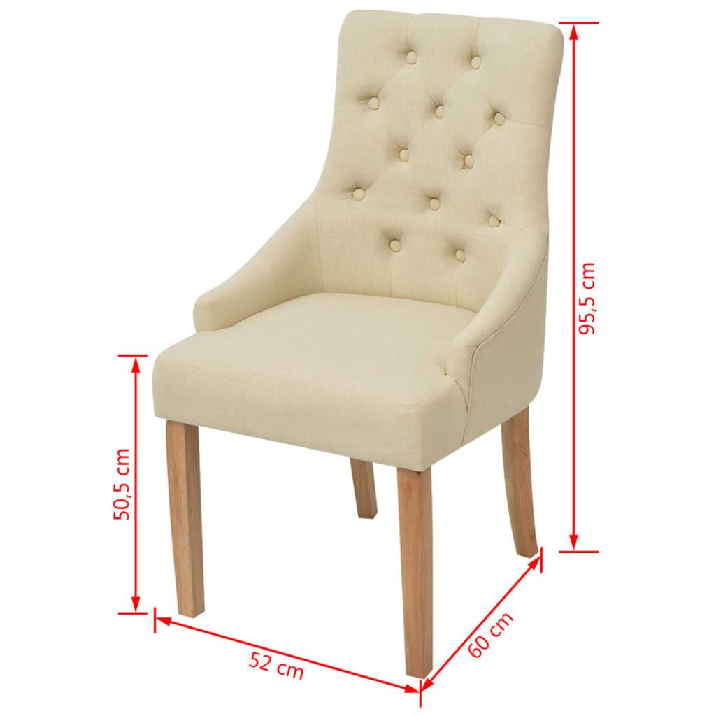 VidaXL Chaise de salle à manger tissu  