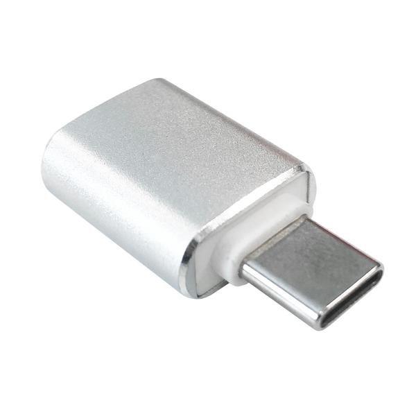 eStore  Adaptateur USB-A vers USB-C, 3 cm - Argent 