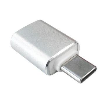 USB-A-zu-USB-C-Adapter, 3 cm – Silber