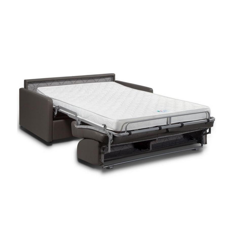 Vente-unique Schlafsofa 3Sitzer Kunstleder Liegefläche 1 MatratzenCALIFE  