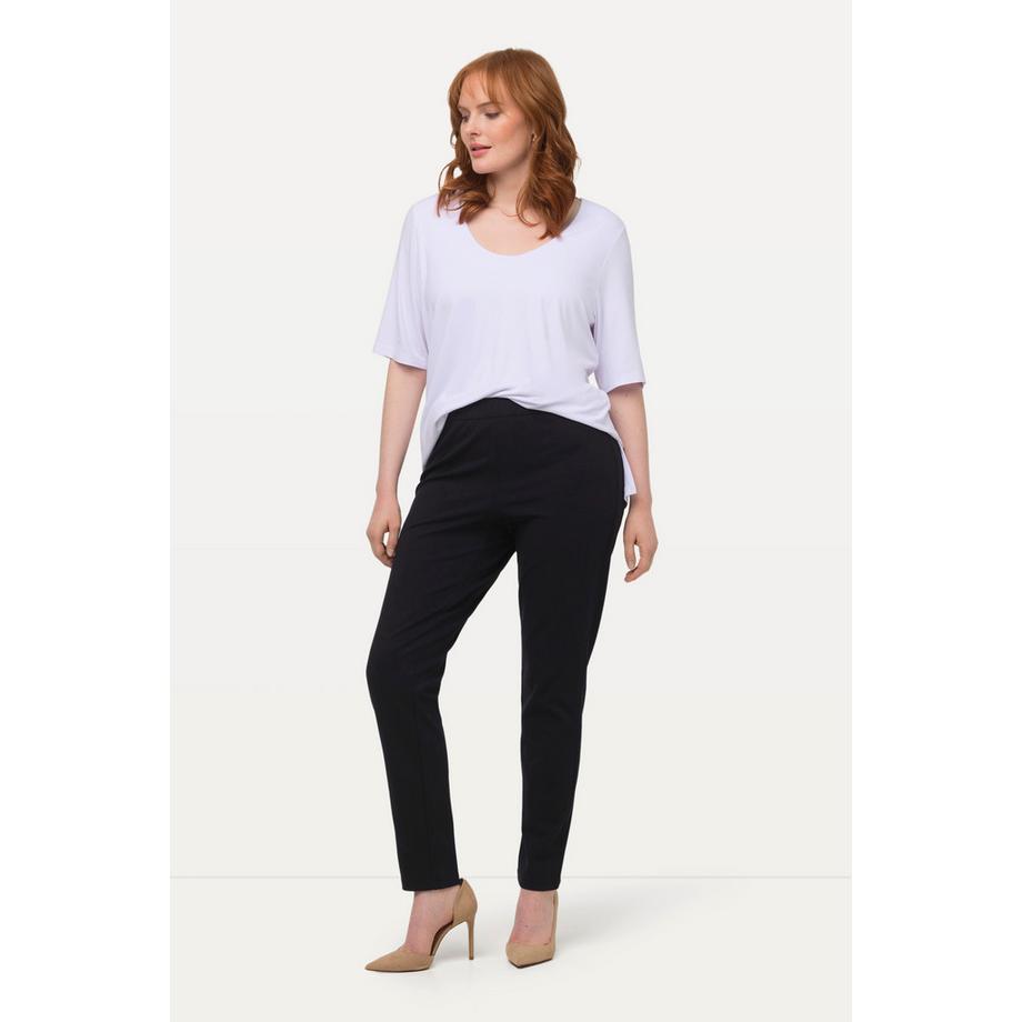 Ulla Popken Sienna Schmale Passform Puntohose Elastischer Bund  