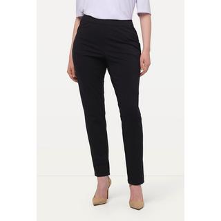 Ulla Popken  Pantalon en point de Rome Sienna, coupe slim et taille élastique 