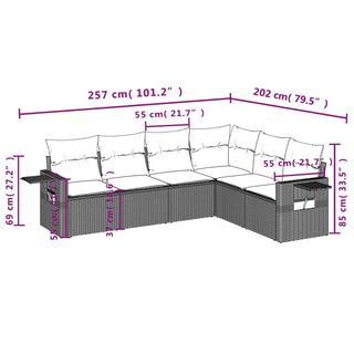 VidaXL Garten sofagarnitur poly-rattan  