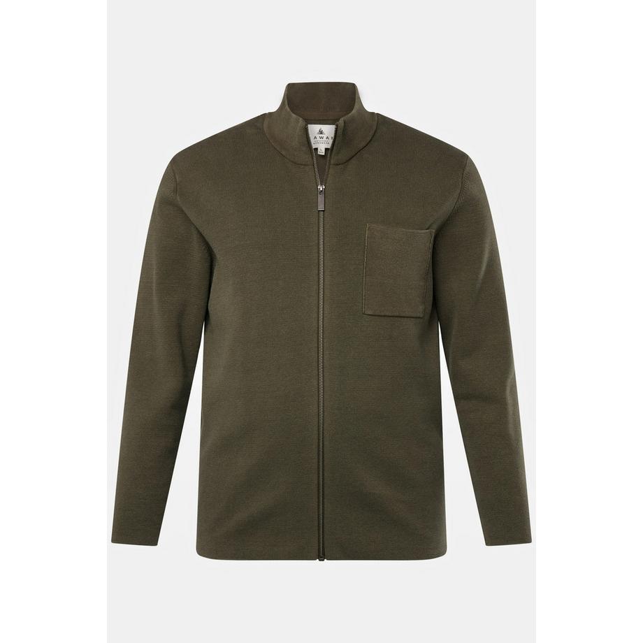 JP1880 Strukturstrick Vintage Look Cardigan Stehkragen  