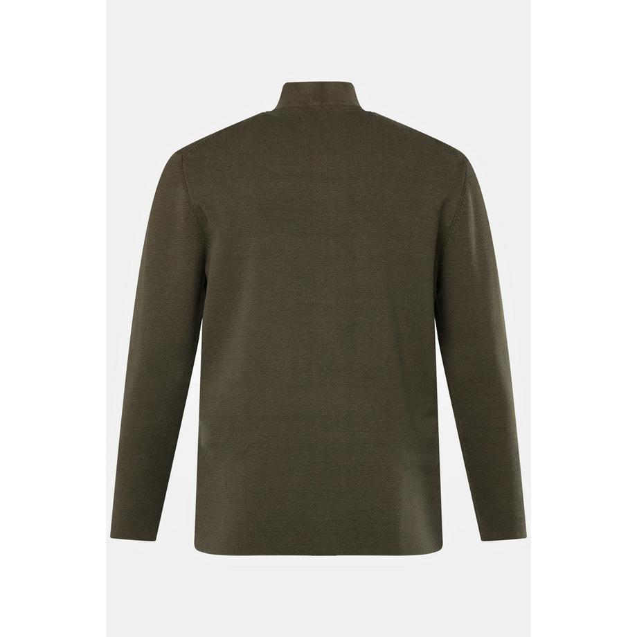 JP1880 Strukturstrick Vintage Look Cardigan Stehkragen  