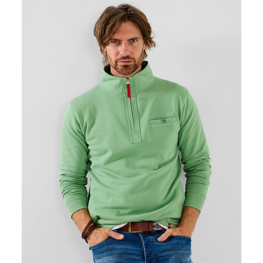 Freizeitjacke mit Reißverschluss und Trichterhals