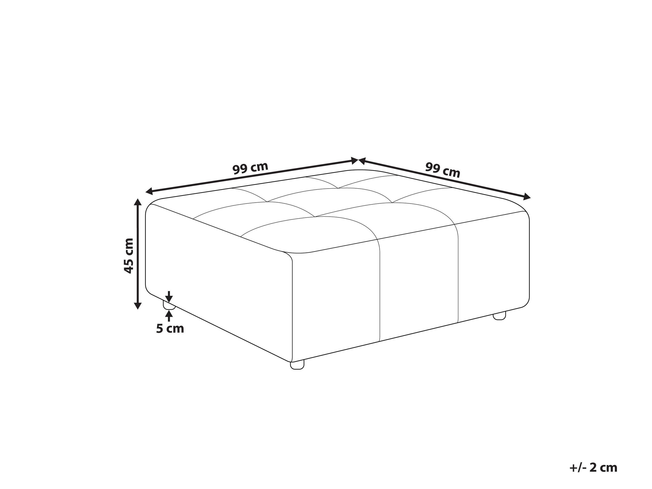 Beliani Ottoman en Tissu Moderne INNVIK  