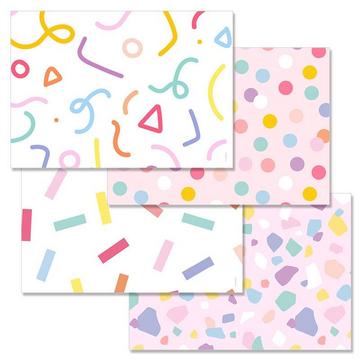 Papiertischset CONFETTI 4 Sujets à 12 Blatt