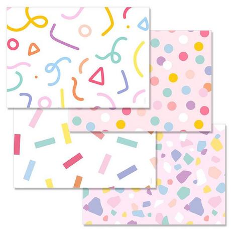 trendform Sets de table en papier CONFETTI 4 x 12 feuilles  