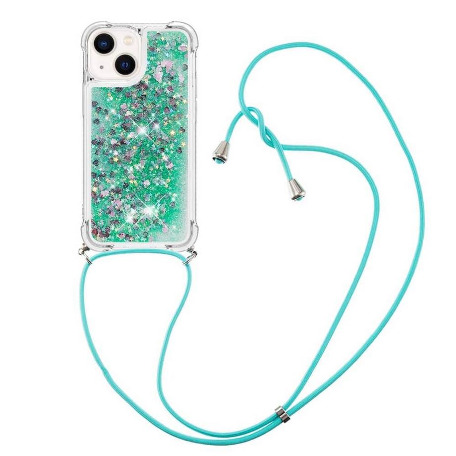 Cover-Discount  iPhone 15 Plus - Coque paillettes avec bandoulière 