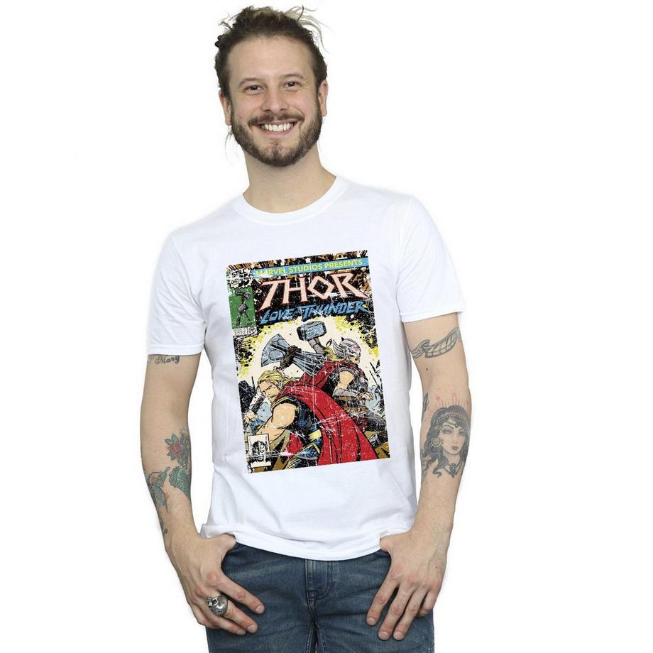 MARVEL T-Shirt Thor Love And Thunder Couverture de Bande Dessinée  