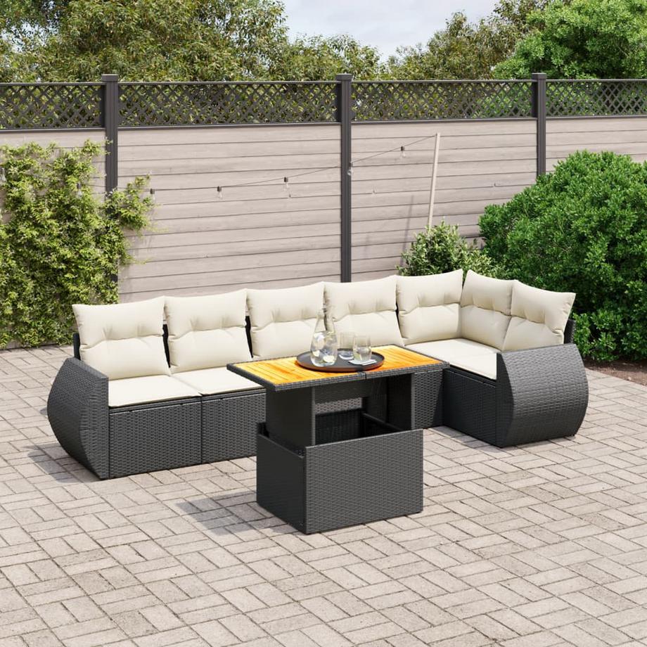 VidaXL Ensemble de canapés de jardin rotin synthétique  