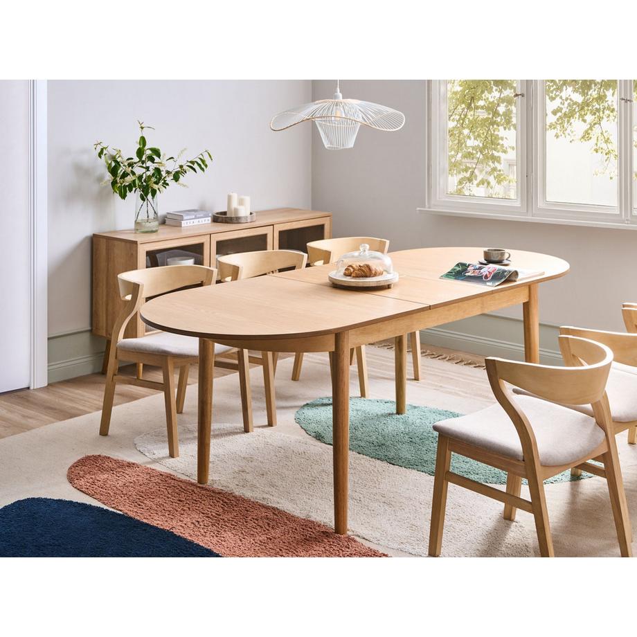 Beliani Tavolo da pranzo estensibile Moderno LARTO  