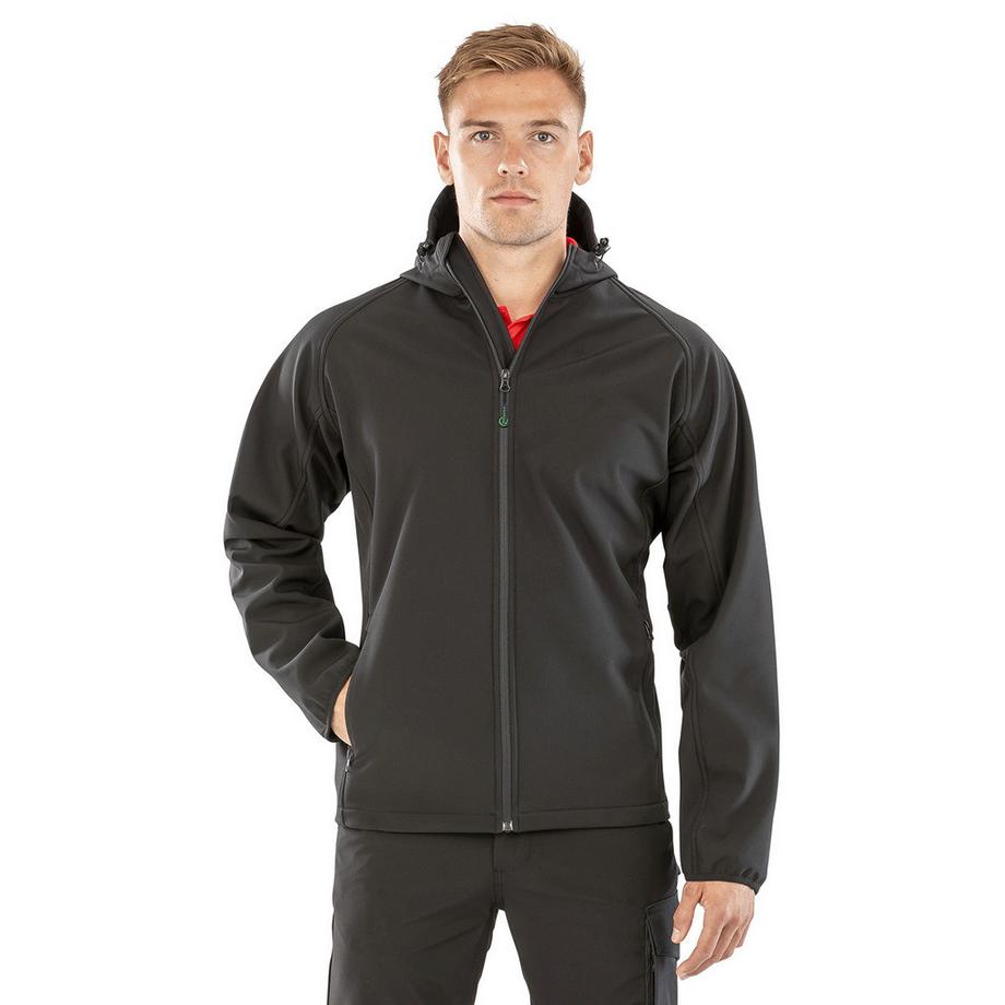Result  veste imperméable recyclée 3 couches à capuche softshell 