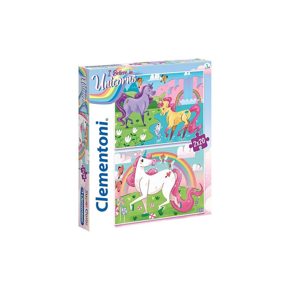 Clementoni  Puzzle Unicorns Brilliant (2x20) 