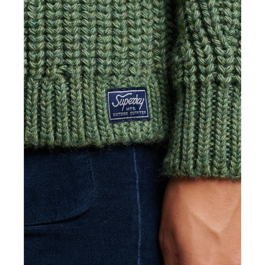 Superdry Weit geschnittener Rollkragenpullover abgesteppt  