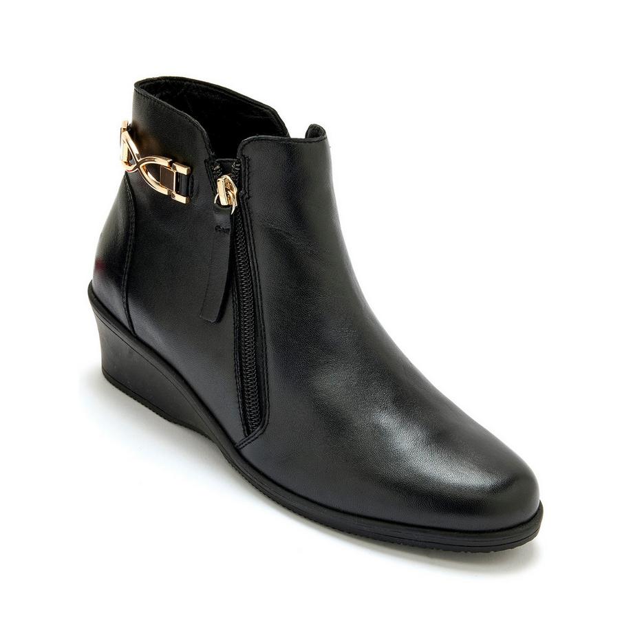 Pédiconfort  damen stiefeletten mit doppeltem reißverschluss und luftgepolsterter sohle 