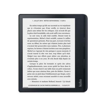 Kobo Sage - eBook-Reader - 32 GB - 20.3 cm (8") E Ink Carta 1200 (1440 x 1920) - Bluetooth, Wi-Fi 5 - Schwarz