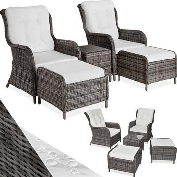 Aluminium Rattan Sitzgruppe Benissa 2+2