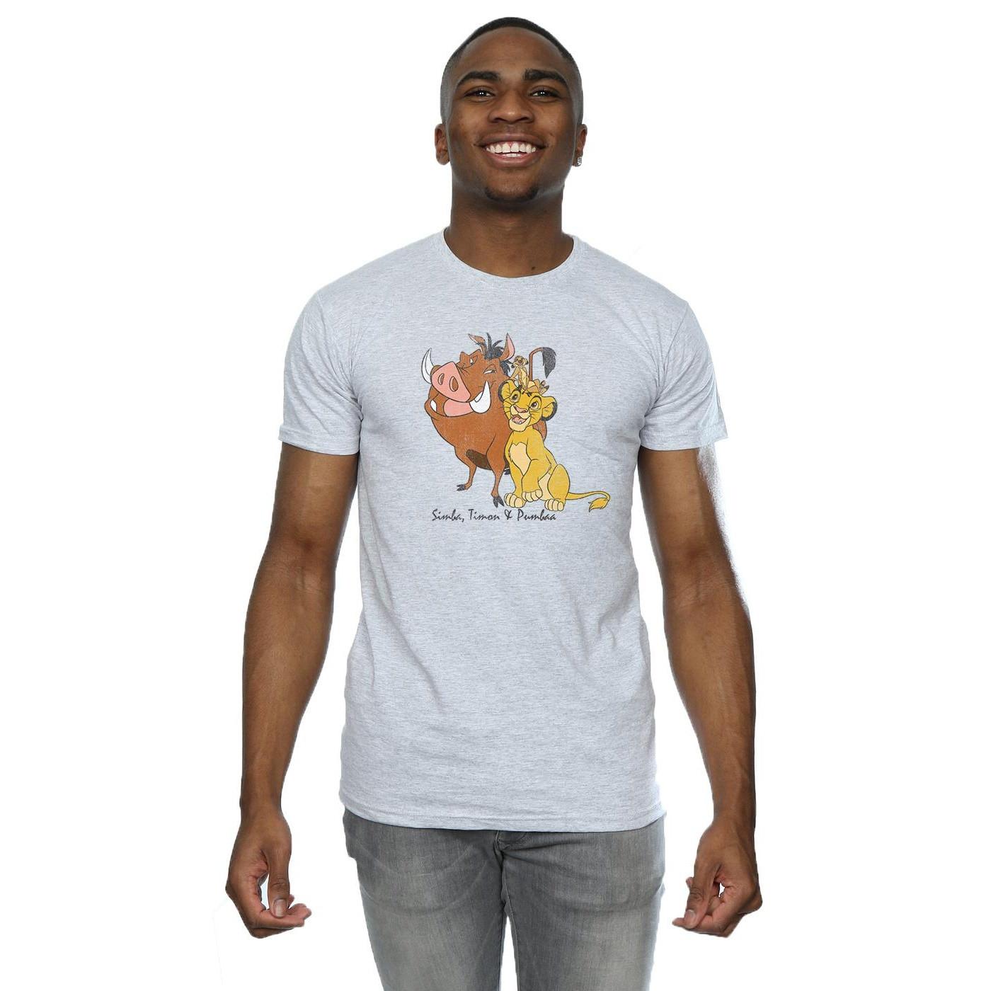 The Lion King T-Shirt Classique Imprimé Simba Timon Pumbaa  