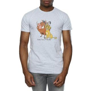 The Lion King T-Shirt Classique Imprimé Simba Timon Pumbaa  