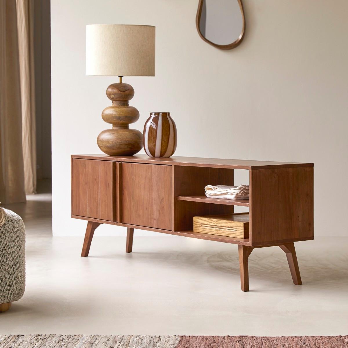 Tikamoon Meuble TV en acacia massif 150 cm Niels  