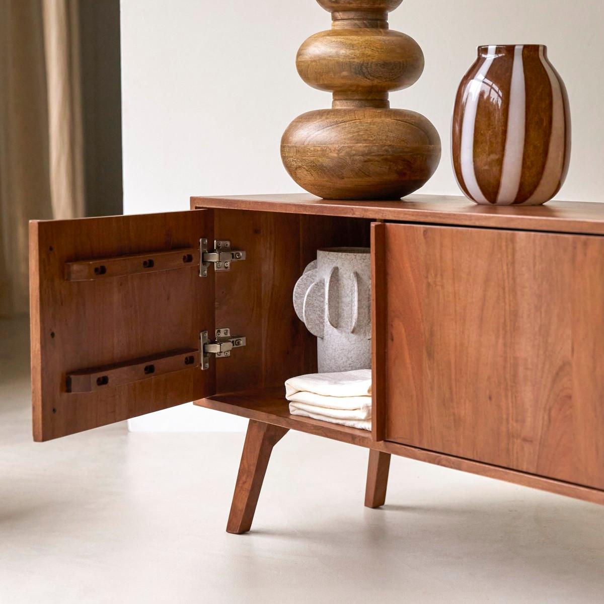 Tikamoon Meuble TV en acacia massif 150 cm Niels  