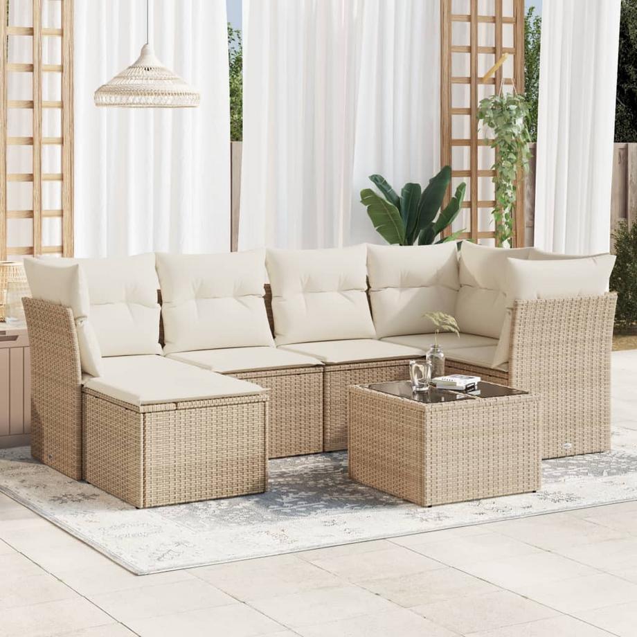 VidaXL set divano da giardino Polirattan  
