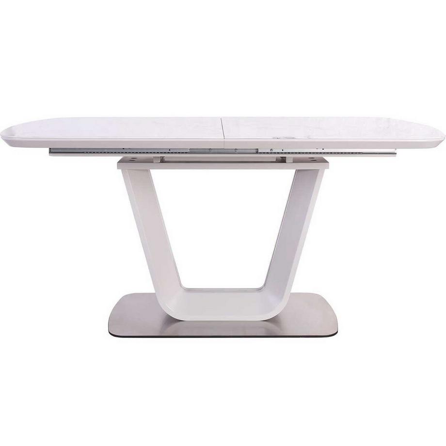 mutoni Ausziehtisch marmoroptik 200x90x77 weiss  