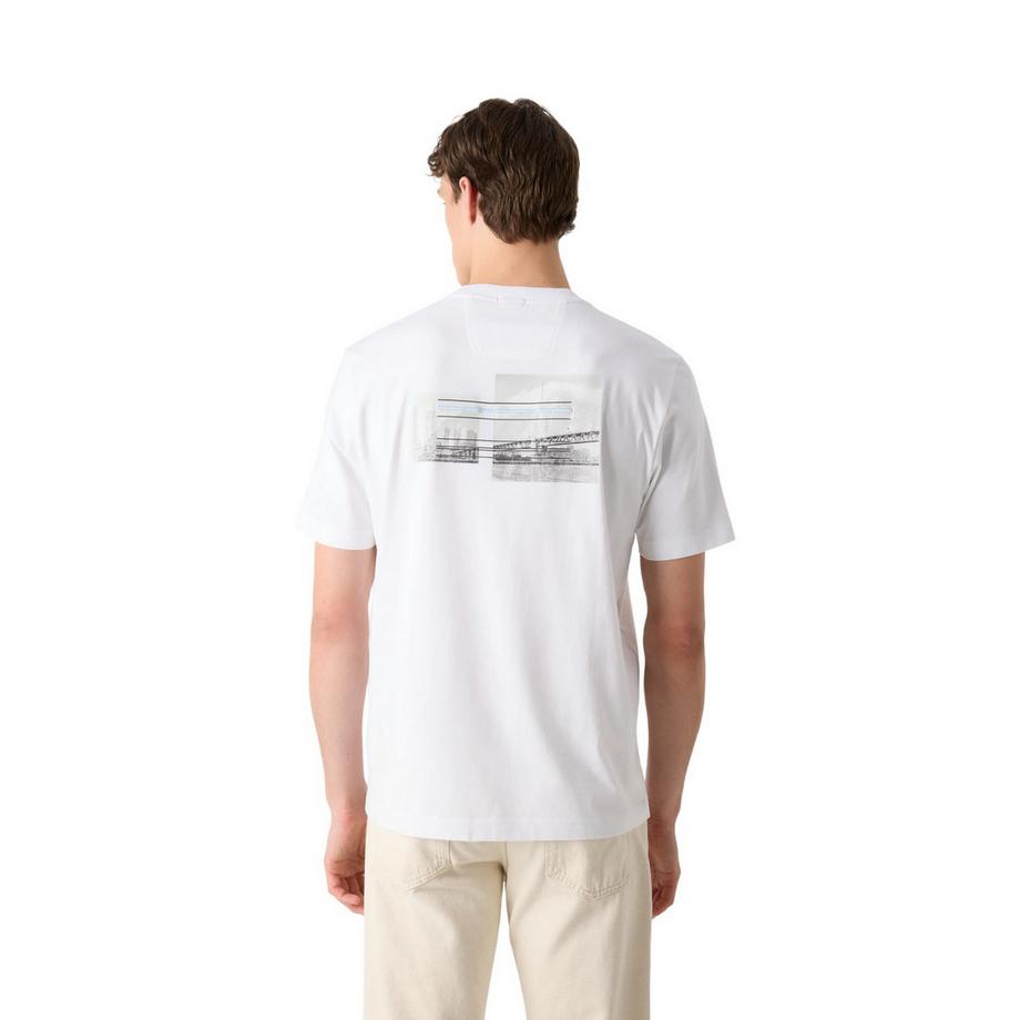 BOSS T-Shirt Vestibilità Rilassata con Stampa Fotografica  
