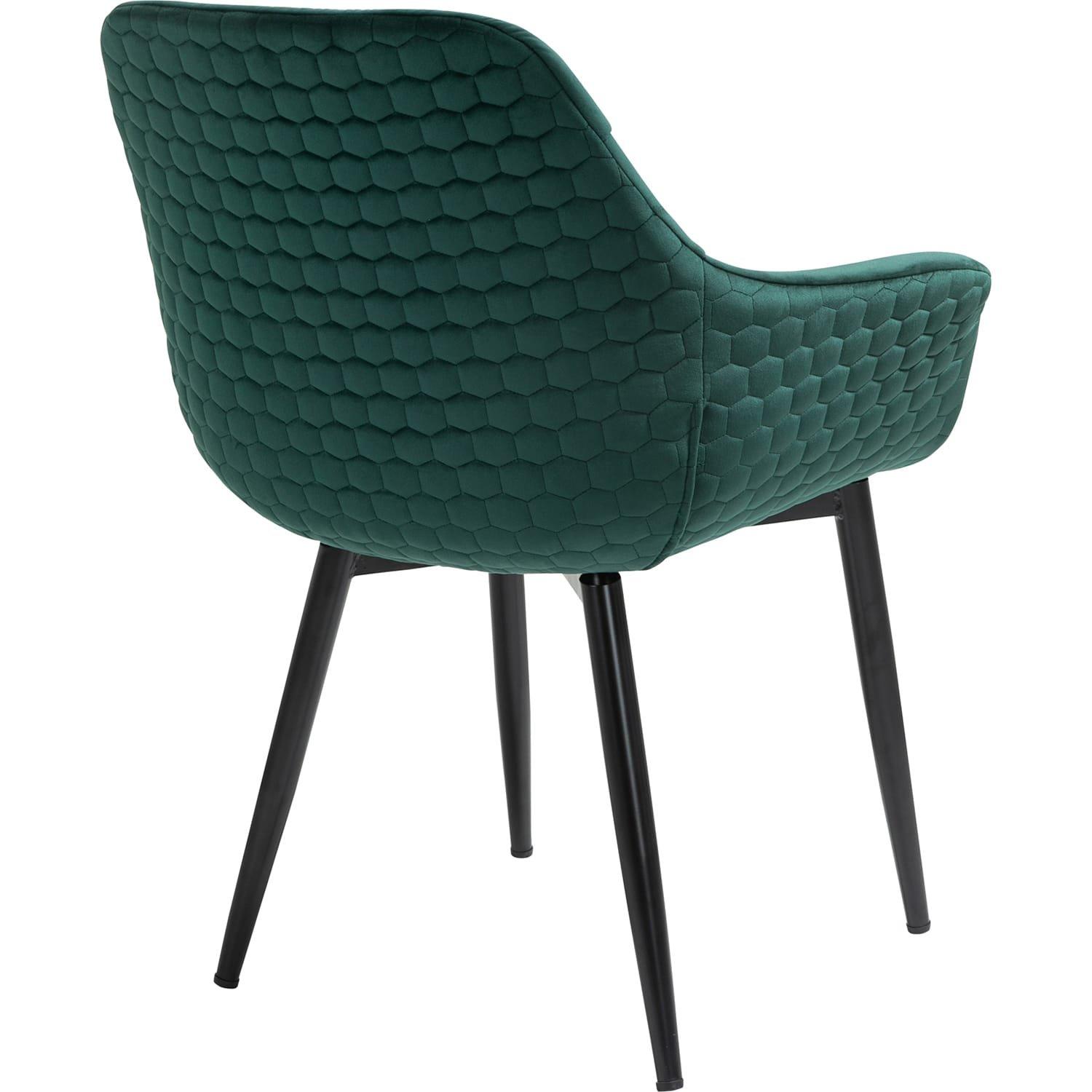 mutoni Fauteuil velours vert sapin  