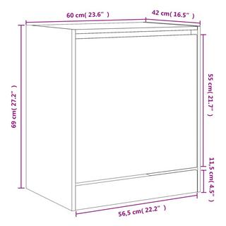 VidaXL Armoire à chaussures bois d'ingénierie  